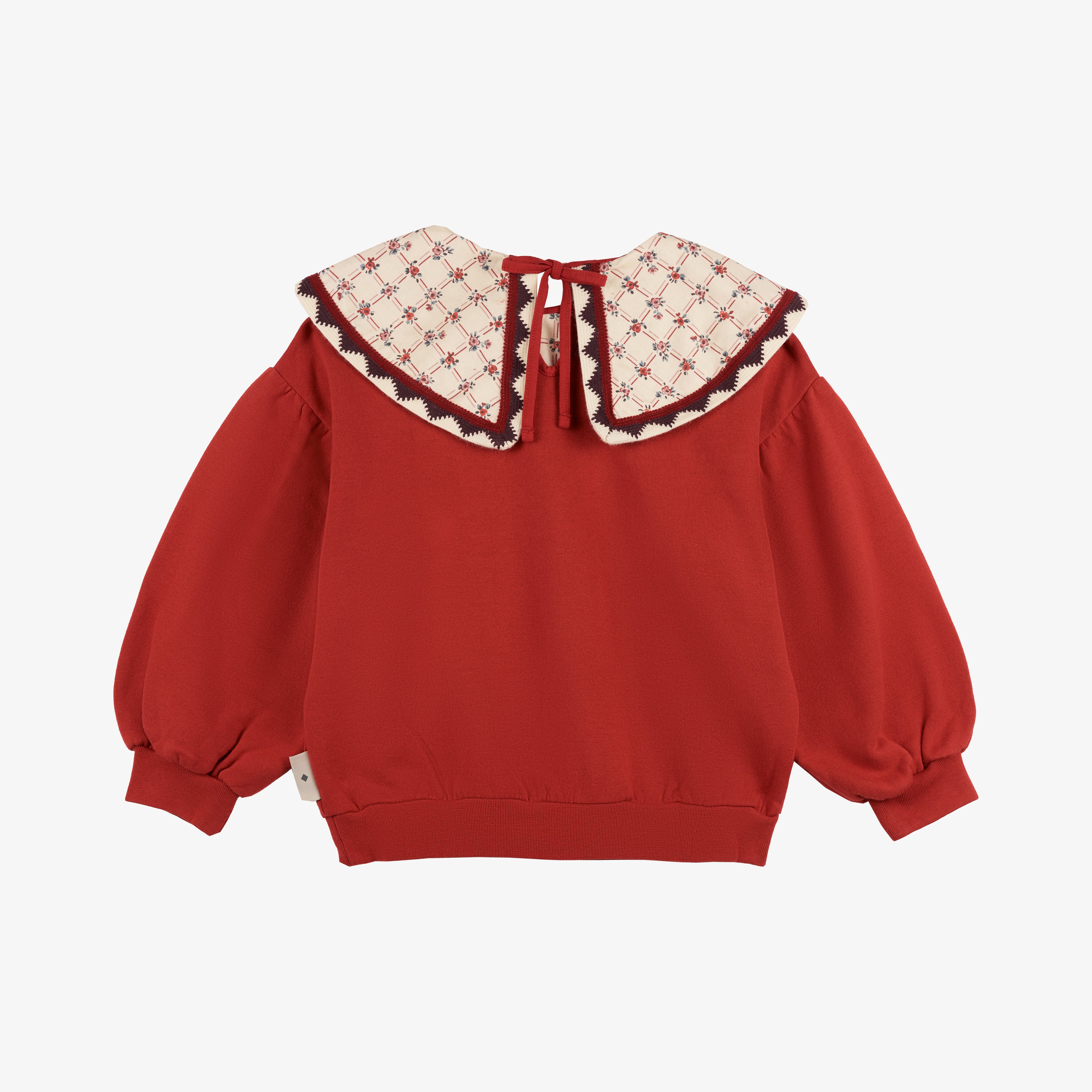 Adele Statement Collar Sweatshirt Deep Red
