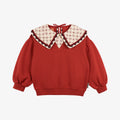 Adele Statement Collar Sweatshirt Deep Red