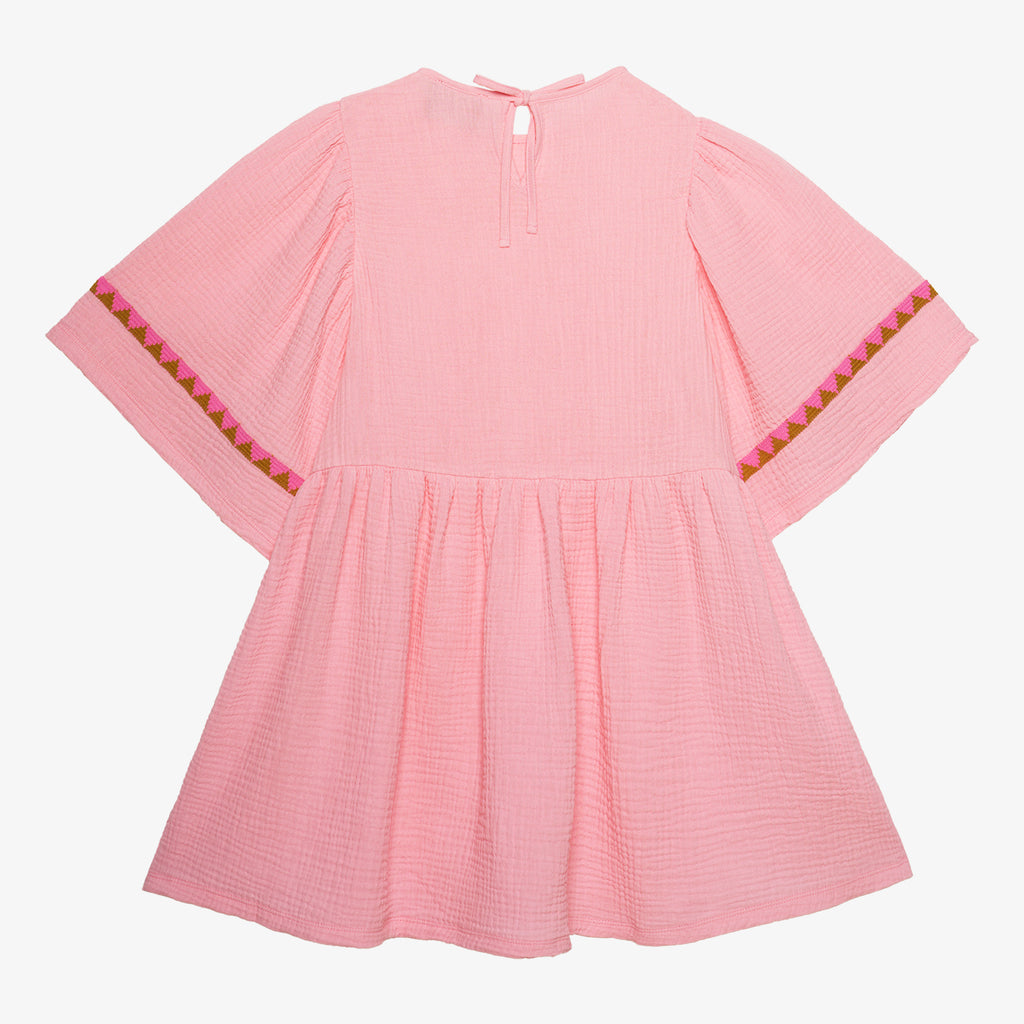 Adriana Dress Cotton Muslin Cotton Pink