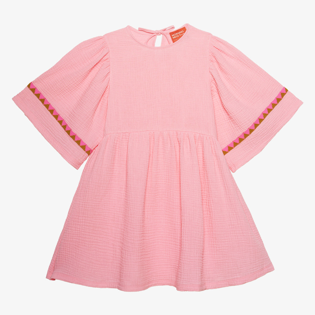 Adriana Dress Cotton Muslin Cotton Pink
