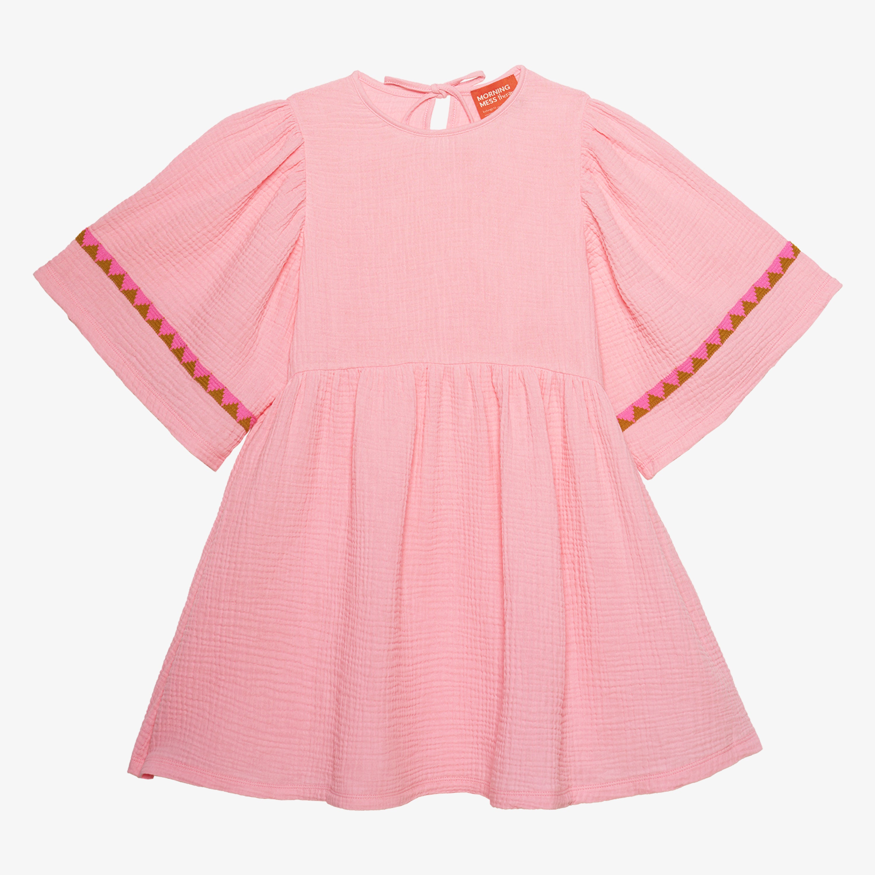 Adriana Dress Cotton Muslin Cotton Pink