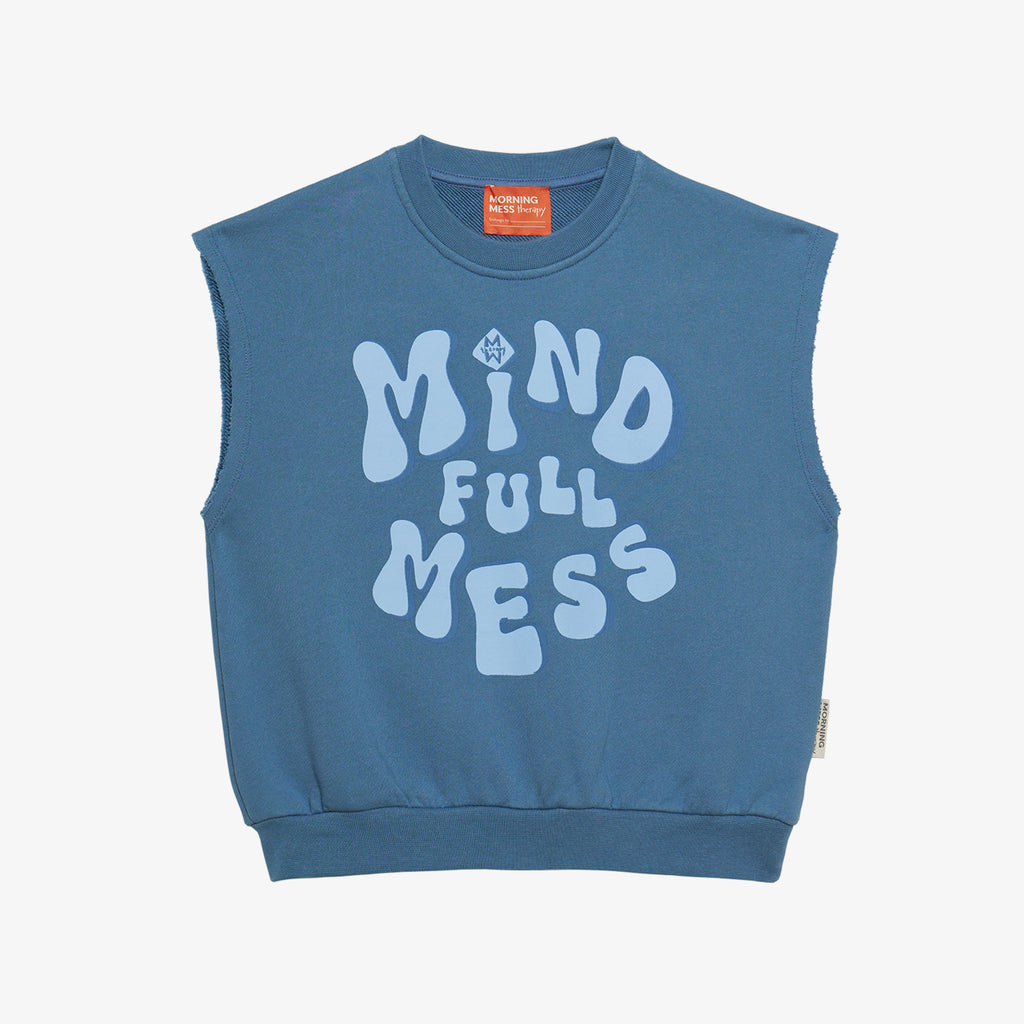 Armando Printed Tank Sweatshirt Shadow Blue
