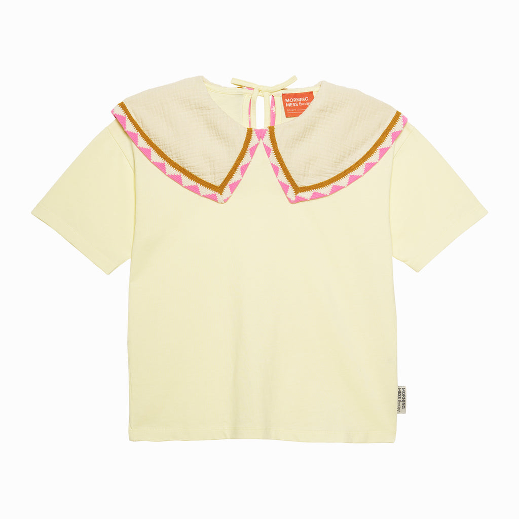 Barbara Statement Collar Top Tender Yellow