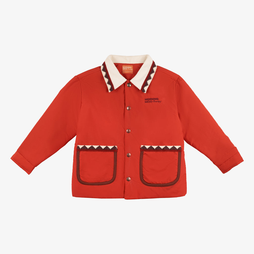 Dora Corduroy Overshirt Jacket Deep Red