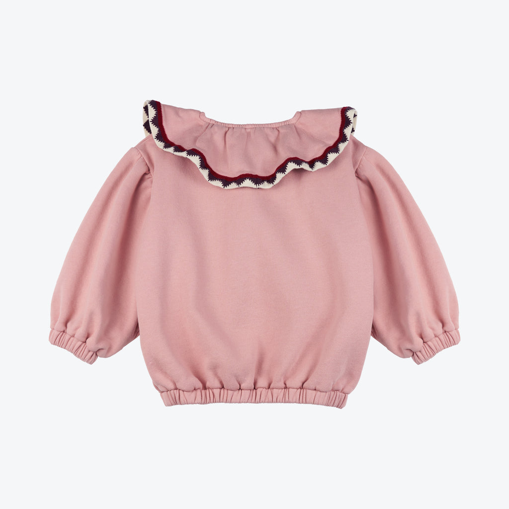 Emma Statement Frill Collar Sweatershirt Antique Pink