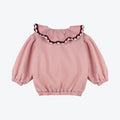 Emma Statement Frill Collar Sweatershirt Antique Pink