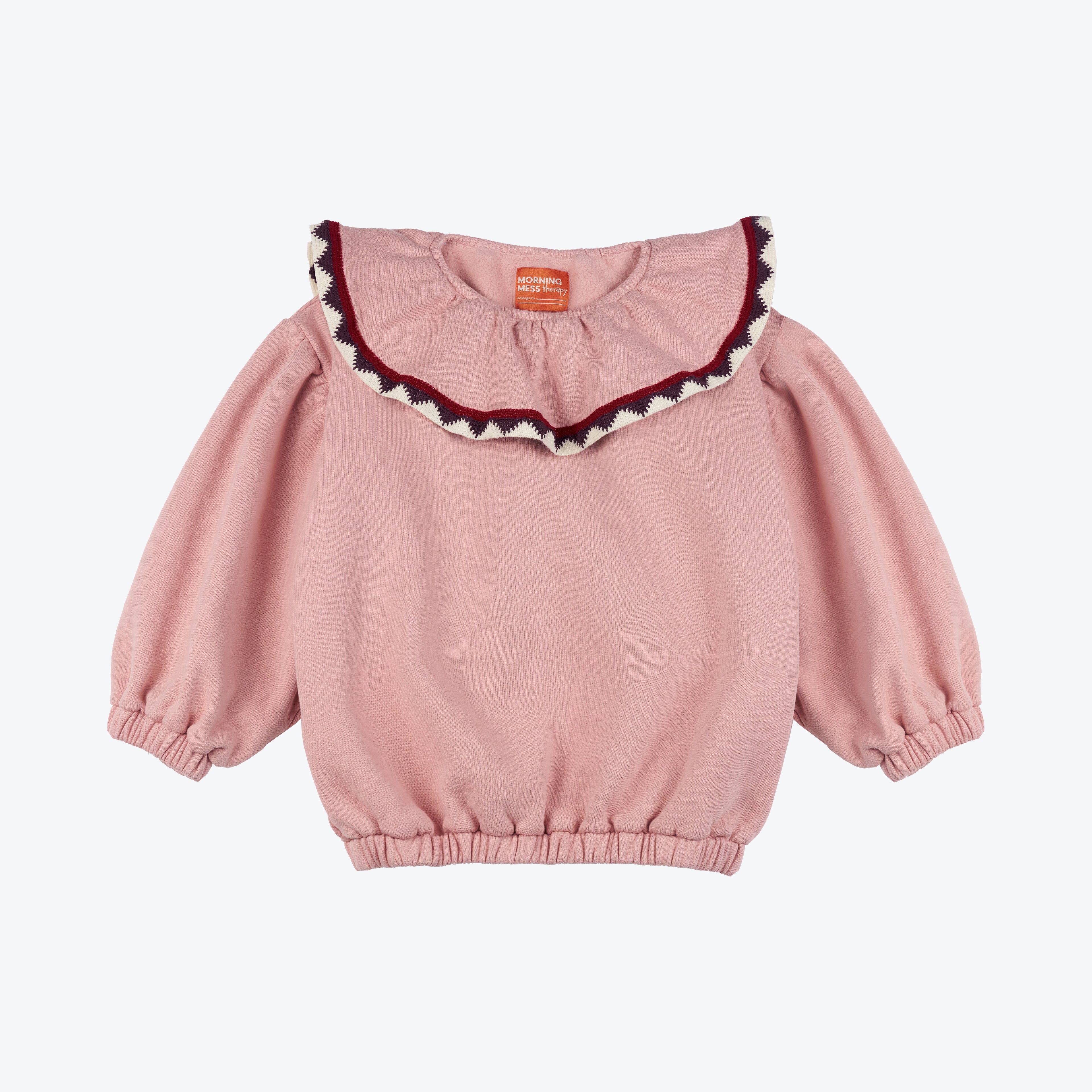 Emma Statement Frill Collar Sweatershirt Antique Pink