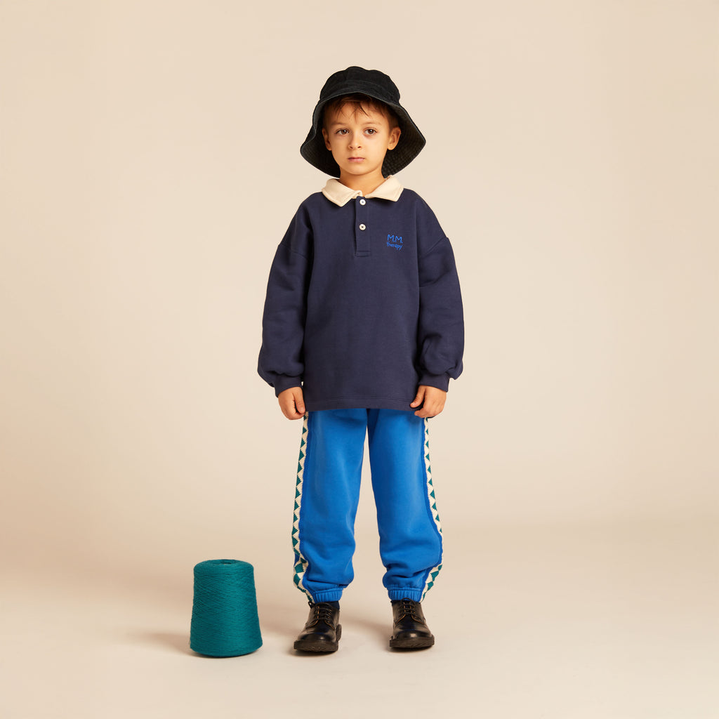 Franz Polo Sweatshirt Straight Fit Midnight Blue