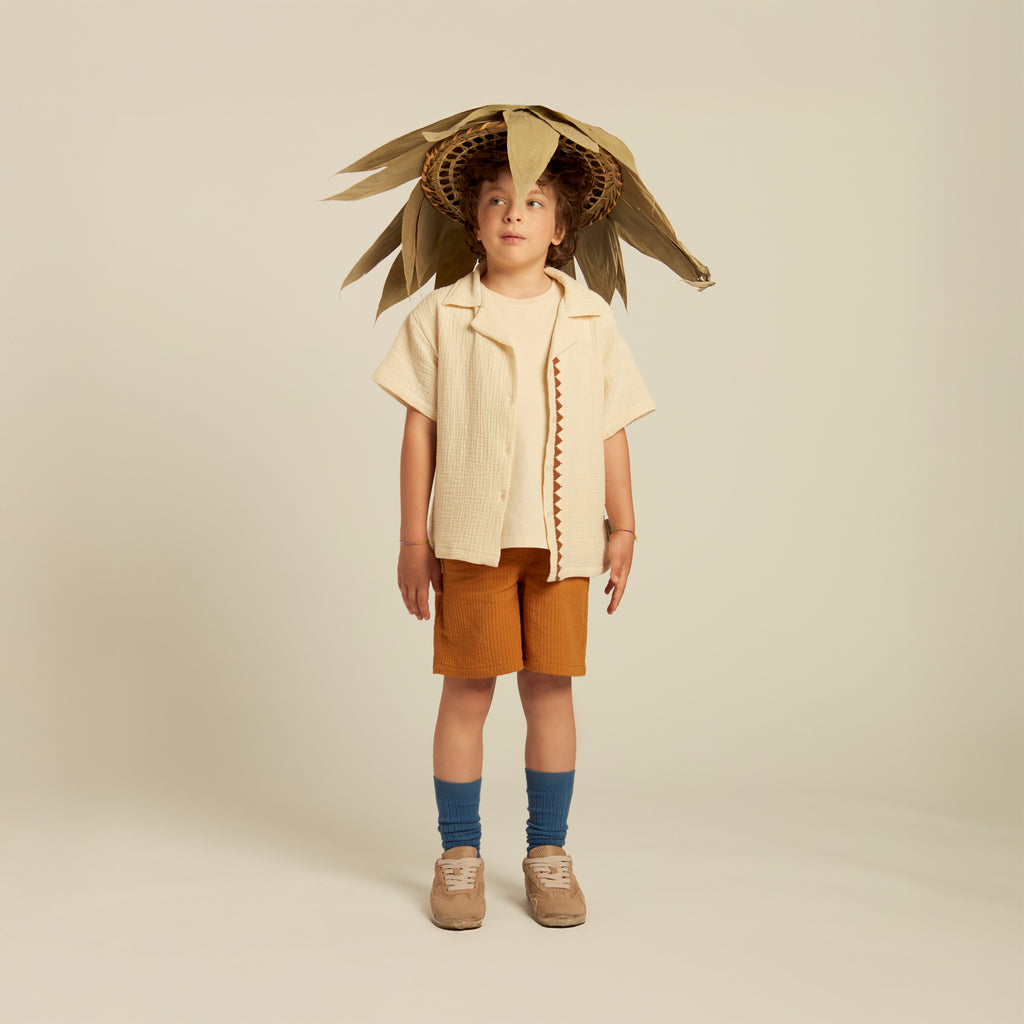 Luca Shirt Cotton Muslin Buttermilk