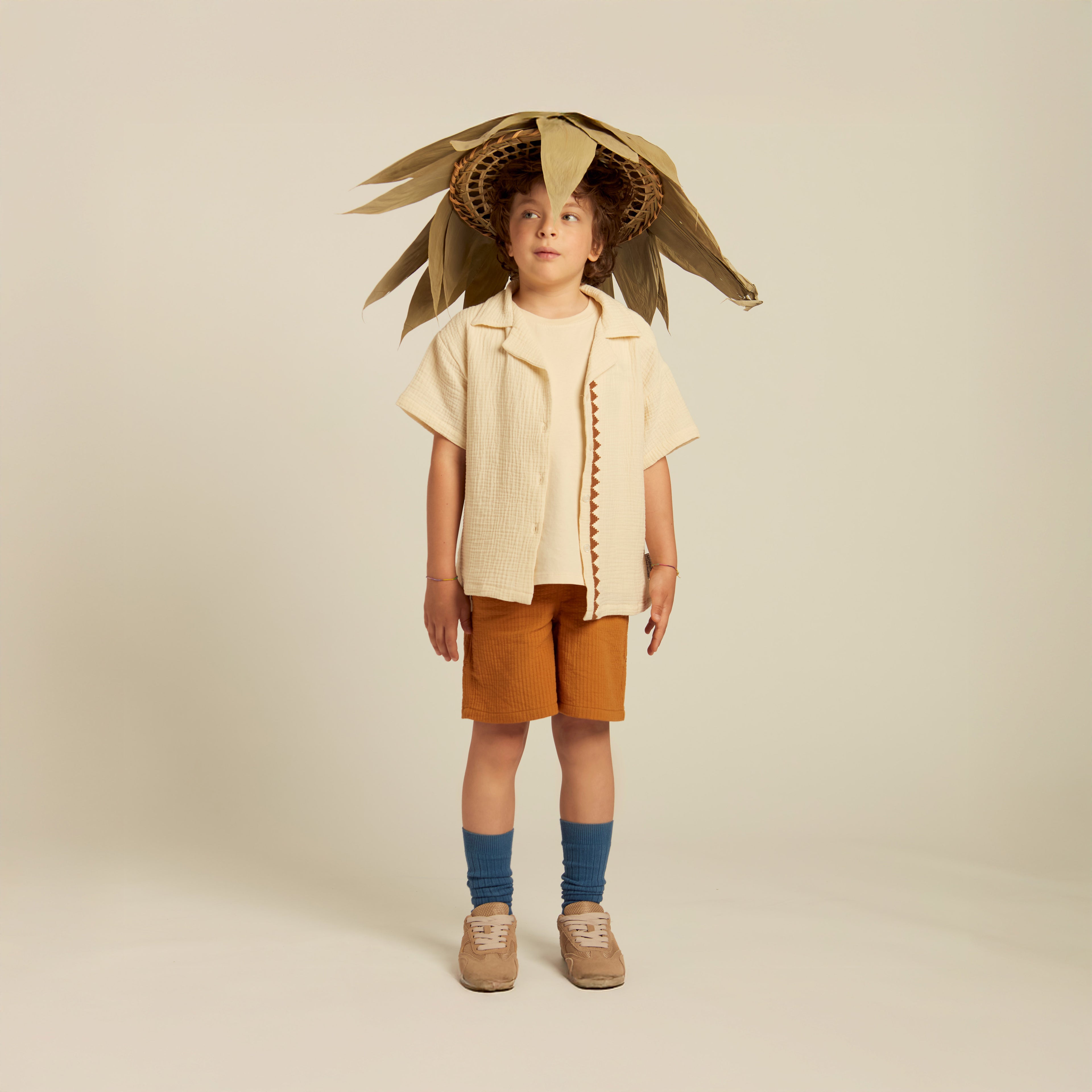 Luca Shirt Cotton Muslin Buttermilk