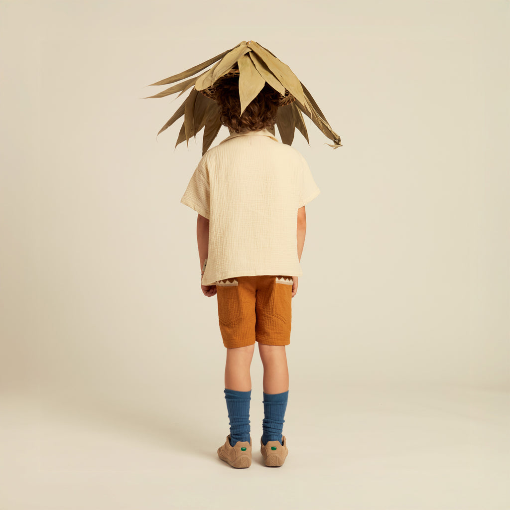 Luca Shirt Cotton Muslin Buttermilk