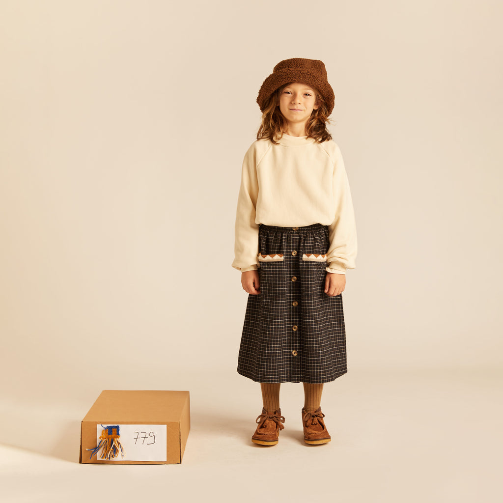 Scarlett Midi Skirt Checked Organic Cotton