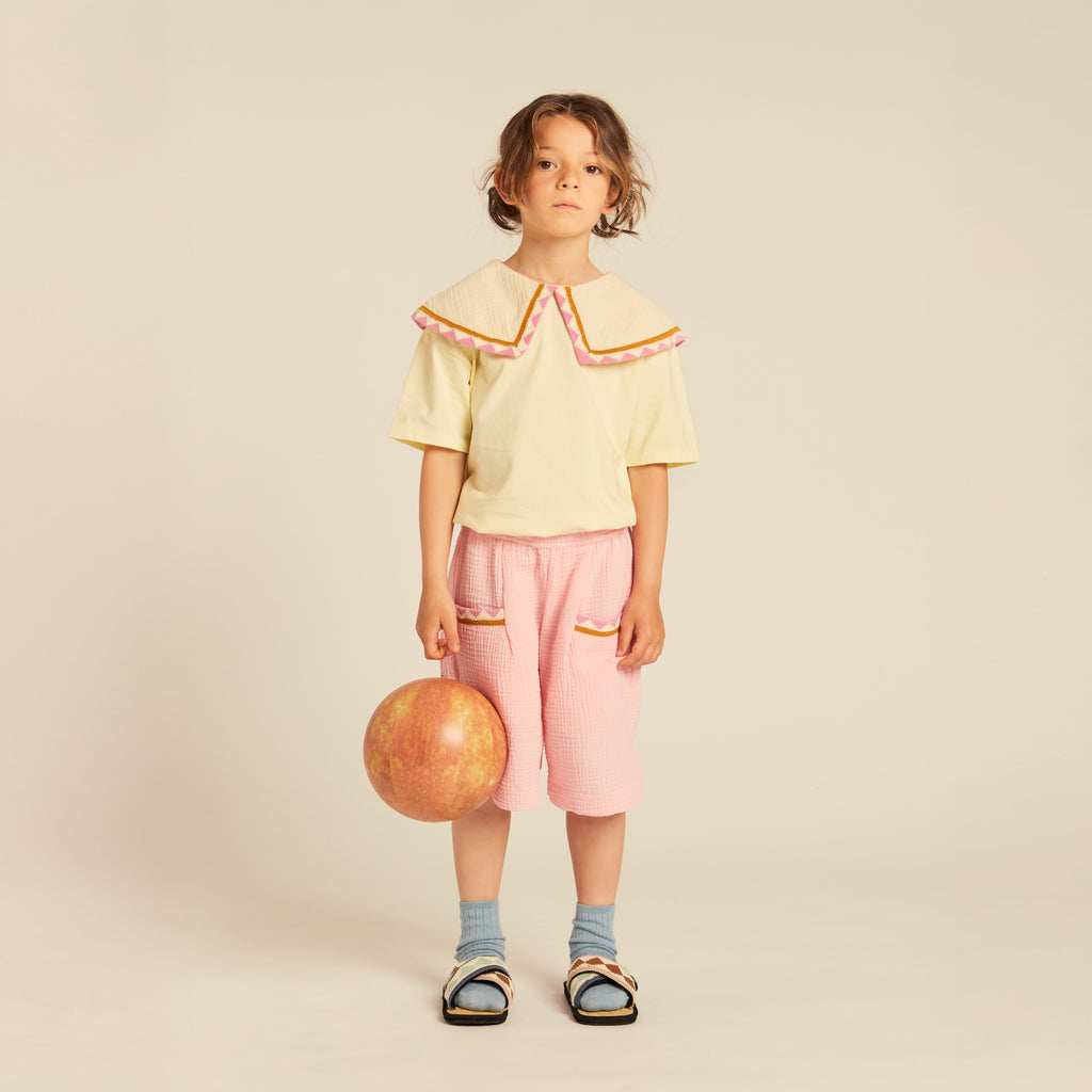 Barbara Statement Collar Top Tender Yellow