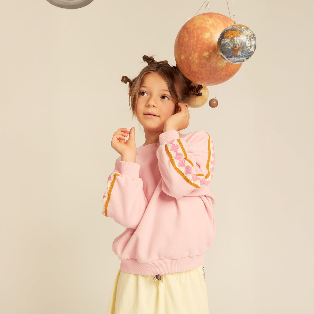 Nico Sweatshirt Oversize Balloon Fit Cotton Pink