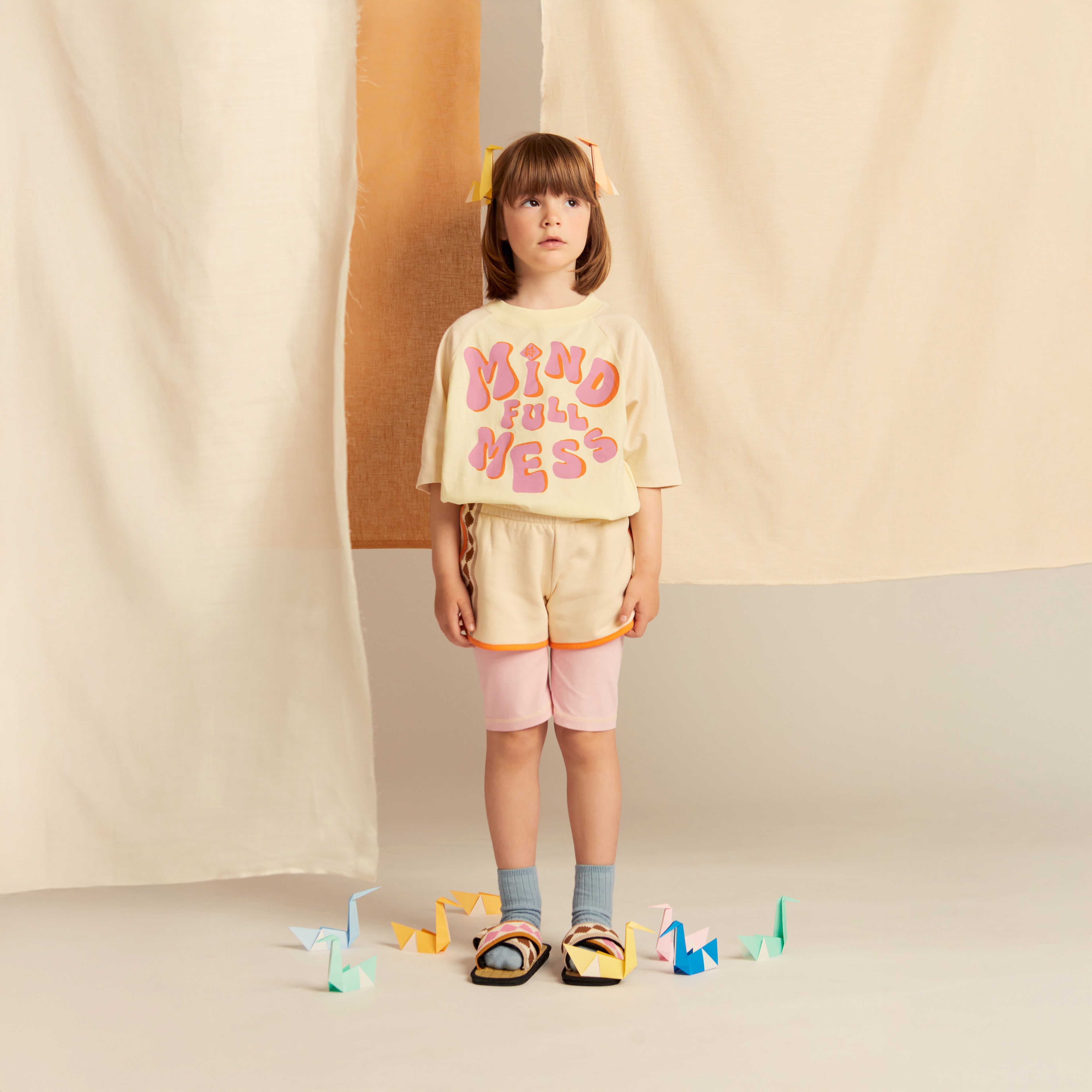 Rubi Print Short-sleeved T-shirt Yellow Tender