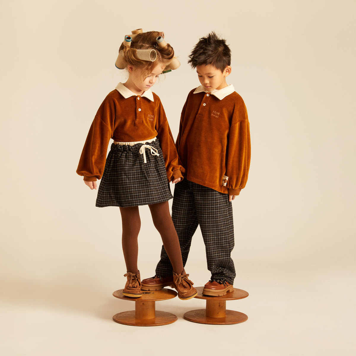 Franz Polo Sweatshirt Straight Fit Caramel Velvet