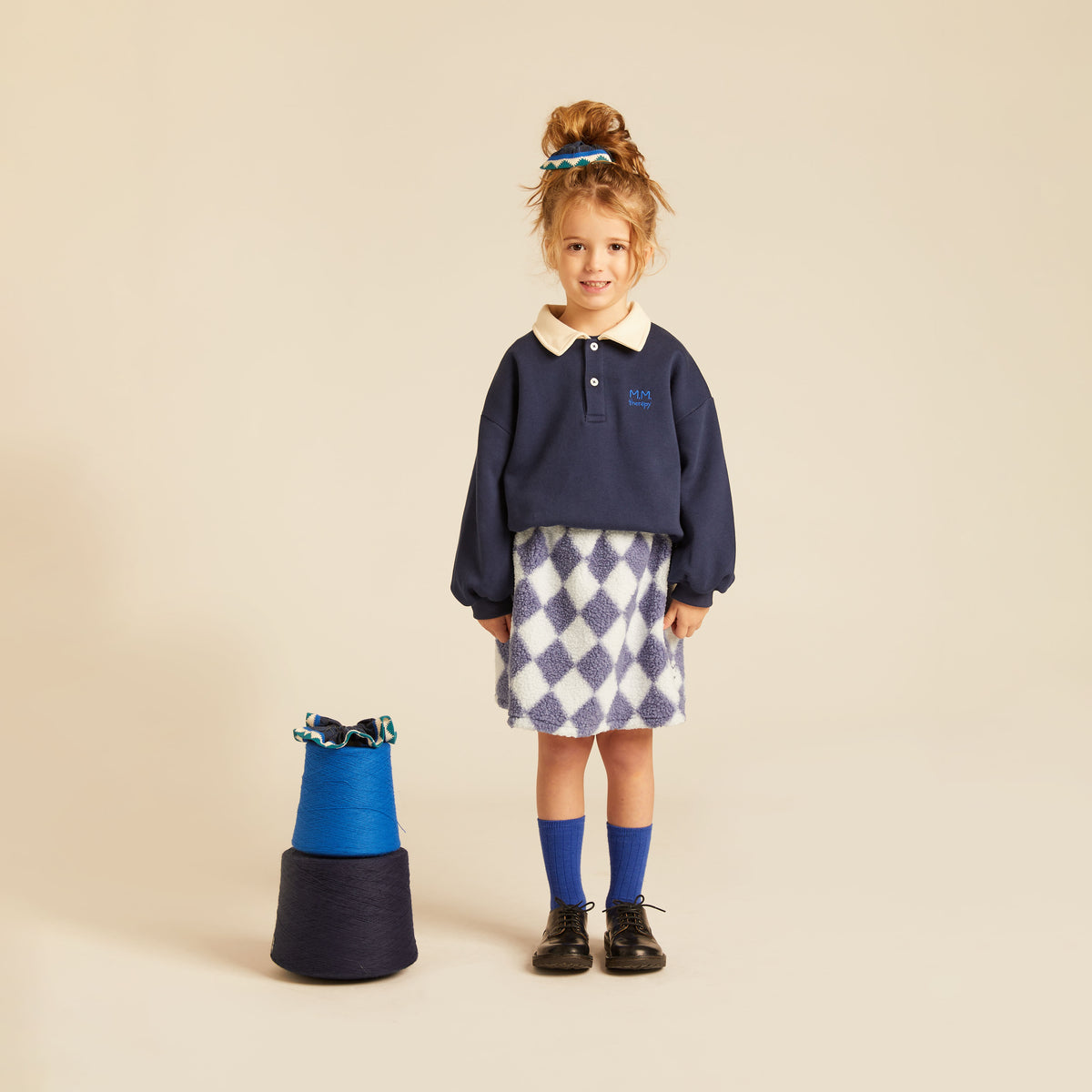 Franz Polo Sweatshirt Straight Fit Midnight Blue