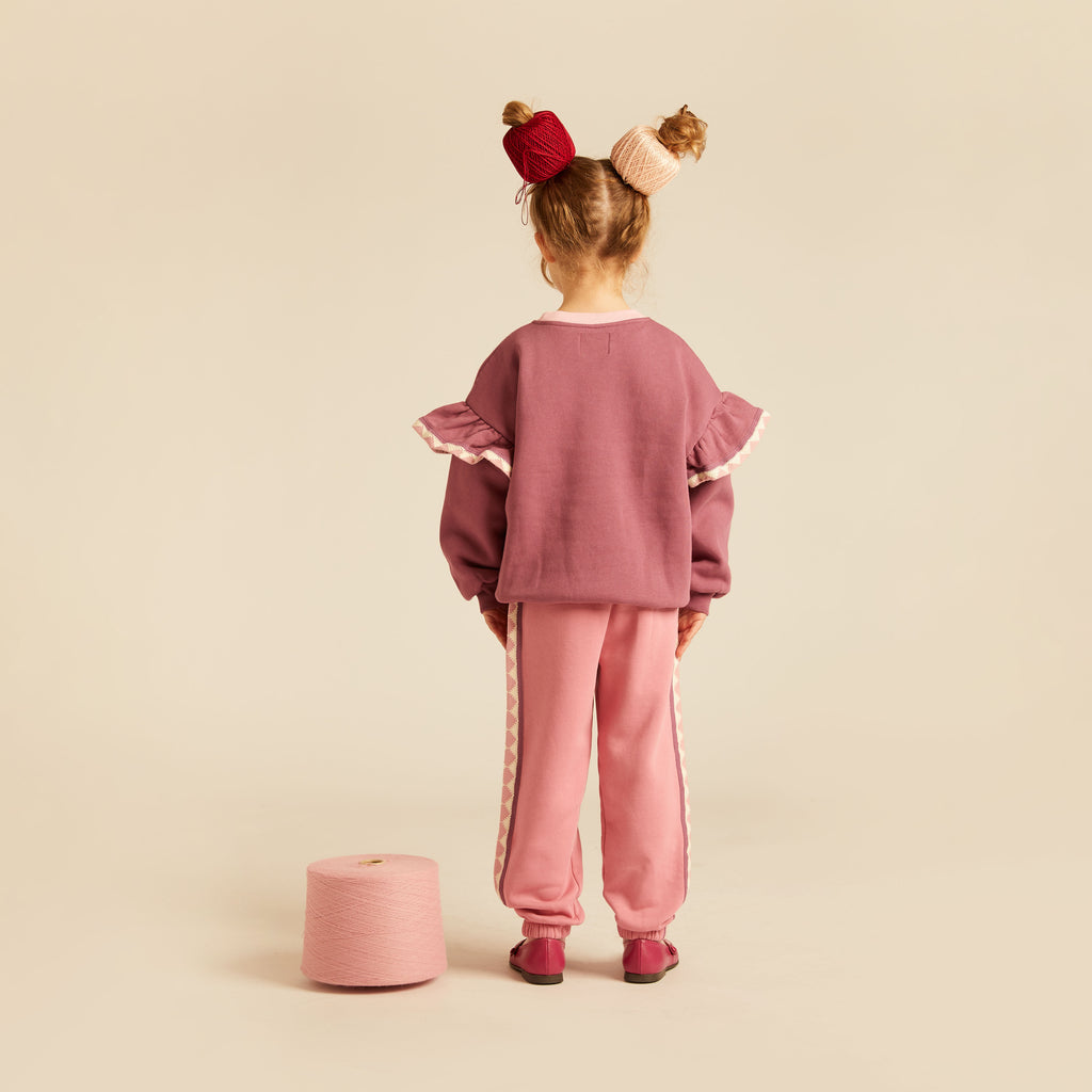 Poppy Sweatshirt Balloon Relaxed Fit Mauve