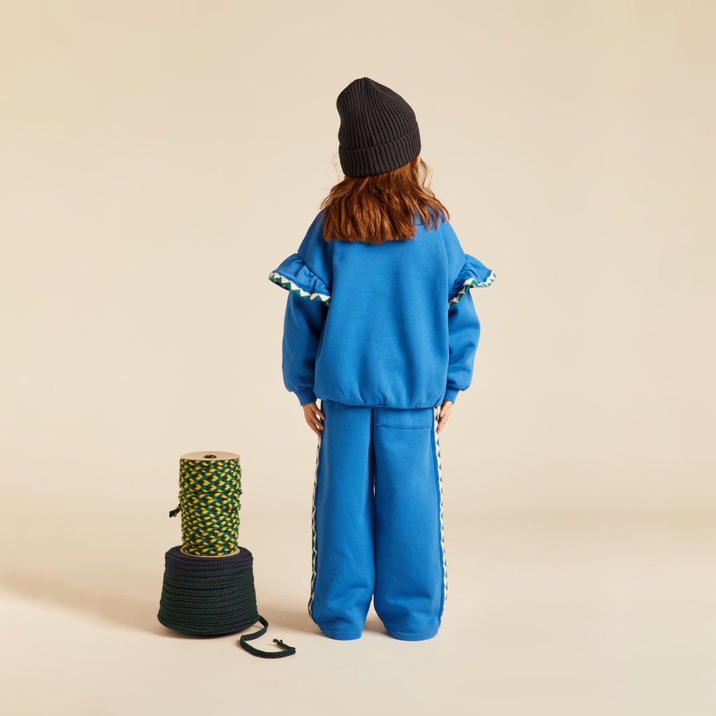 Chiara Wide Leg Sweatpants Bluette