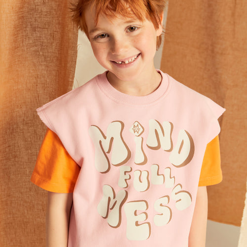 Armando Printed Tank Sweatshirt Cotton Pink
