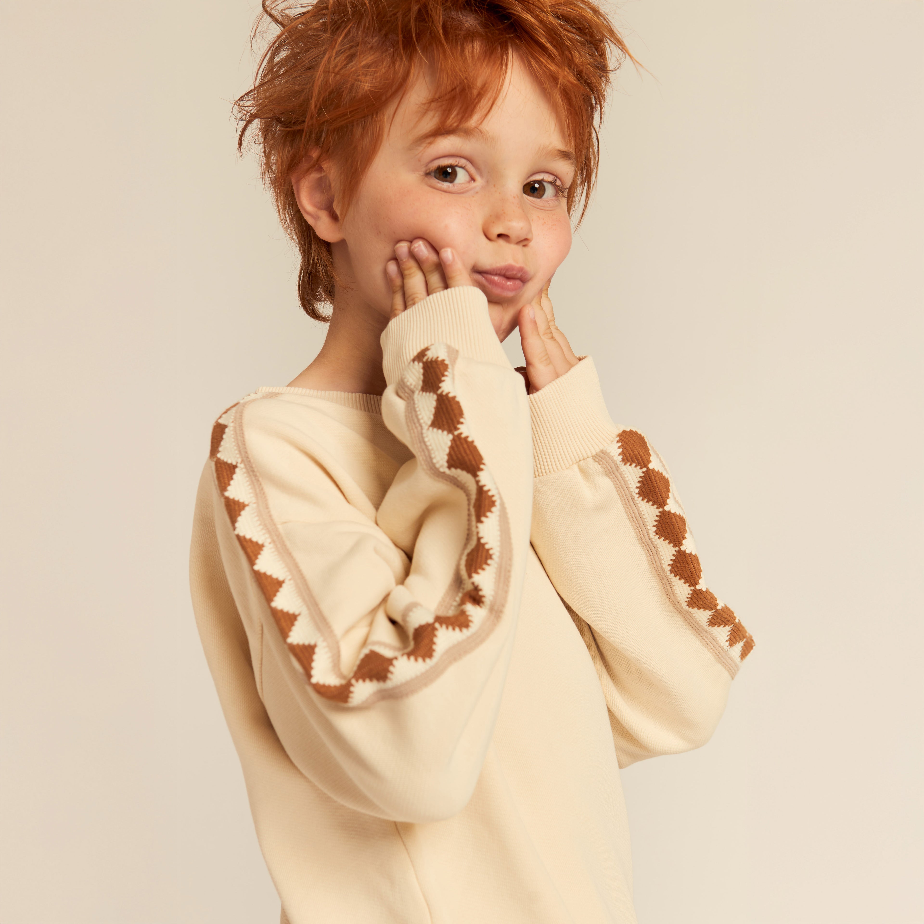 Nico Sweatshirt Oversize Balloon Fit Buttermilk