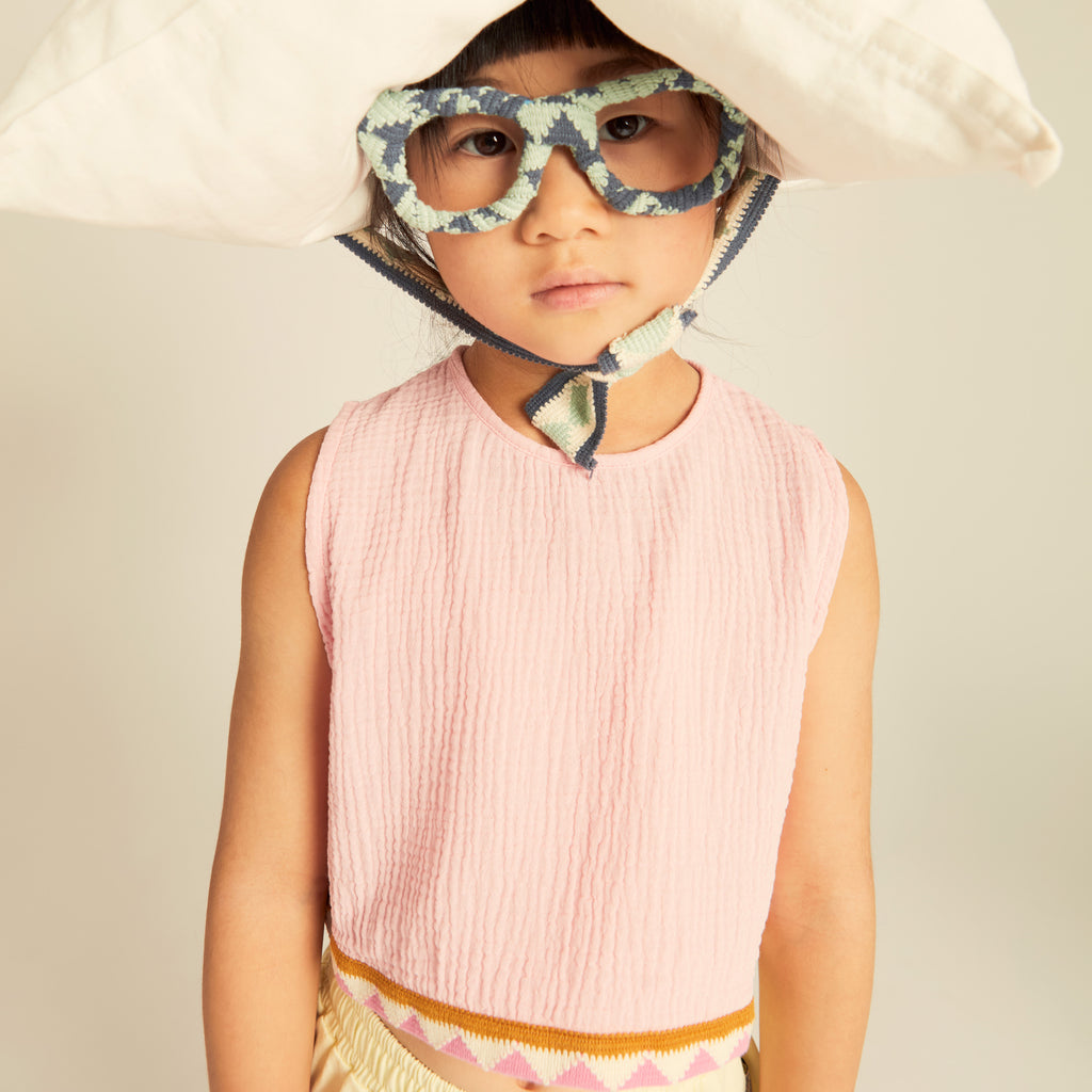 Lola Crop-Top Cotton Muslin Cotton Pink