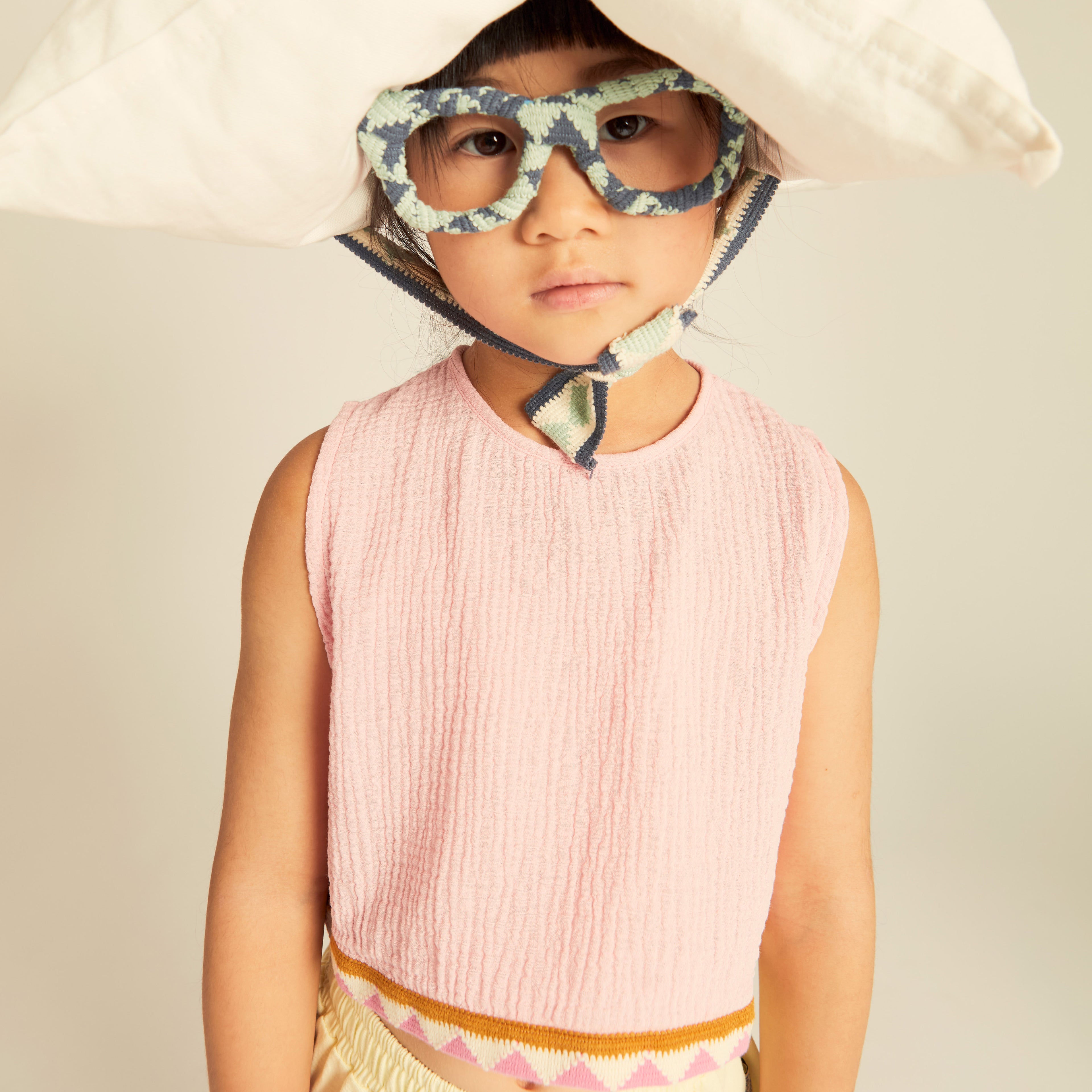 Lola Crop-Top Cotton Muslin Cotton Pink