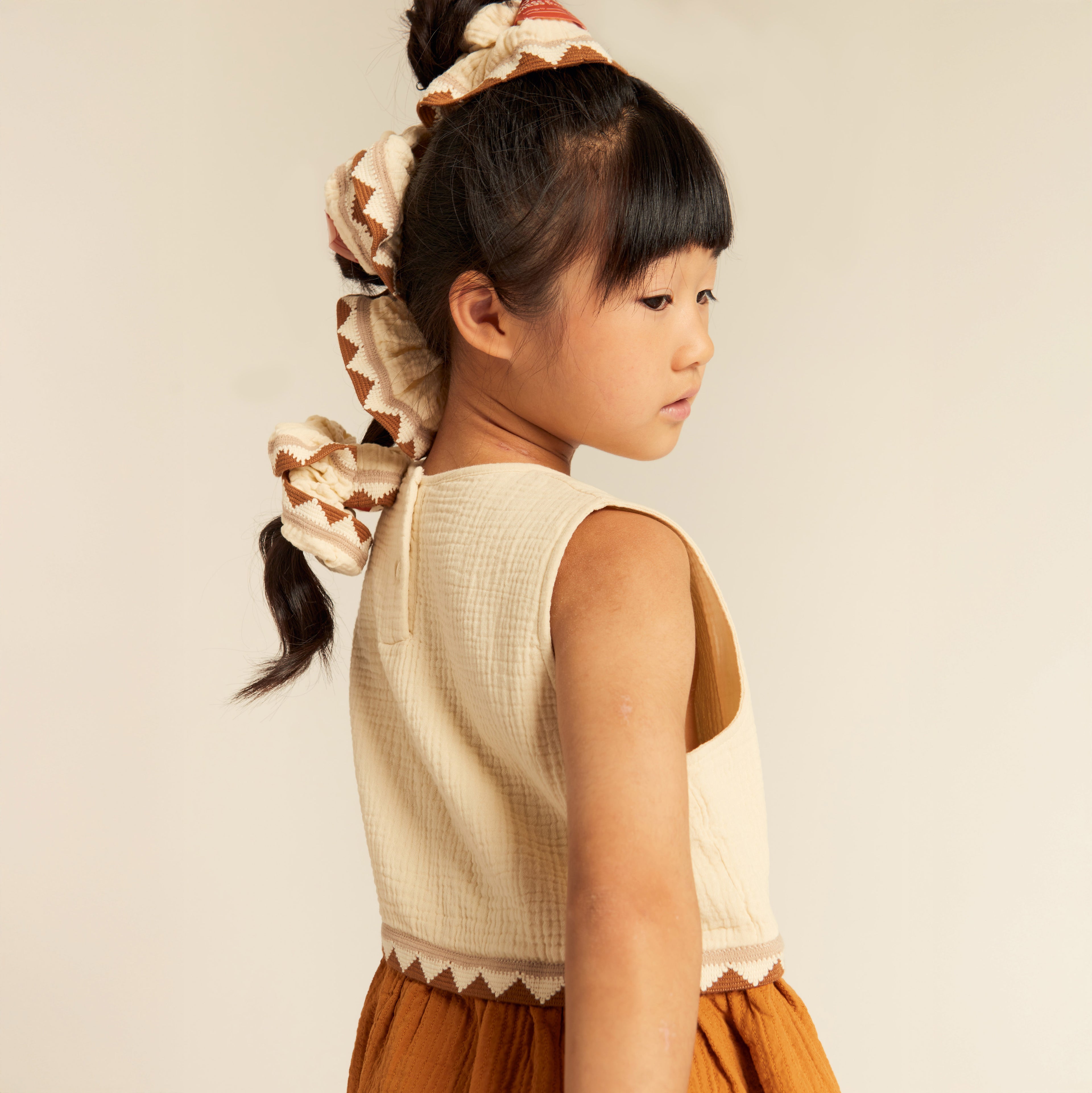 Elisa Scrunchie Cotton Muslin Buttermilk