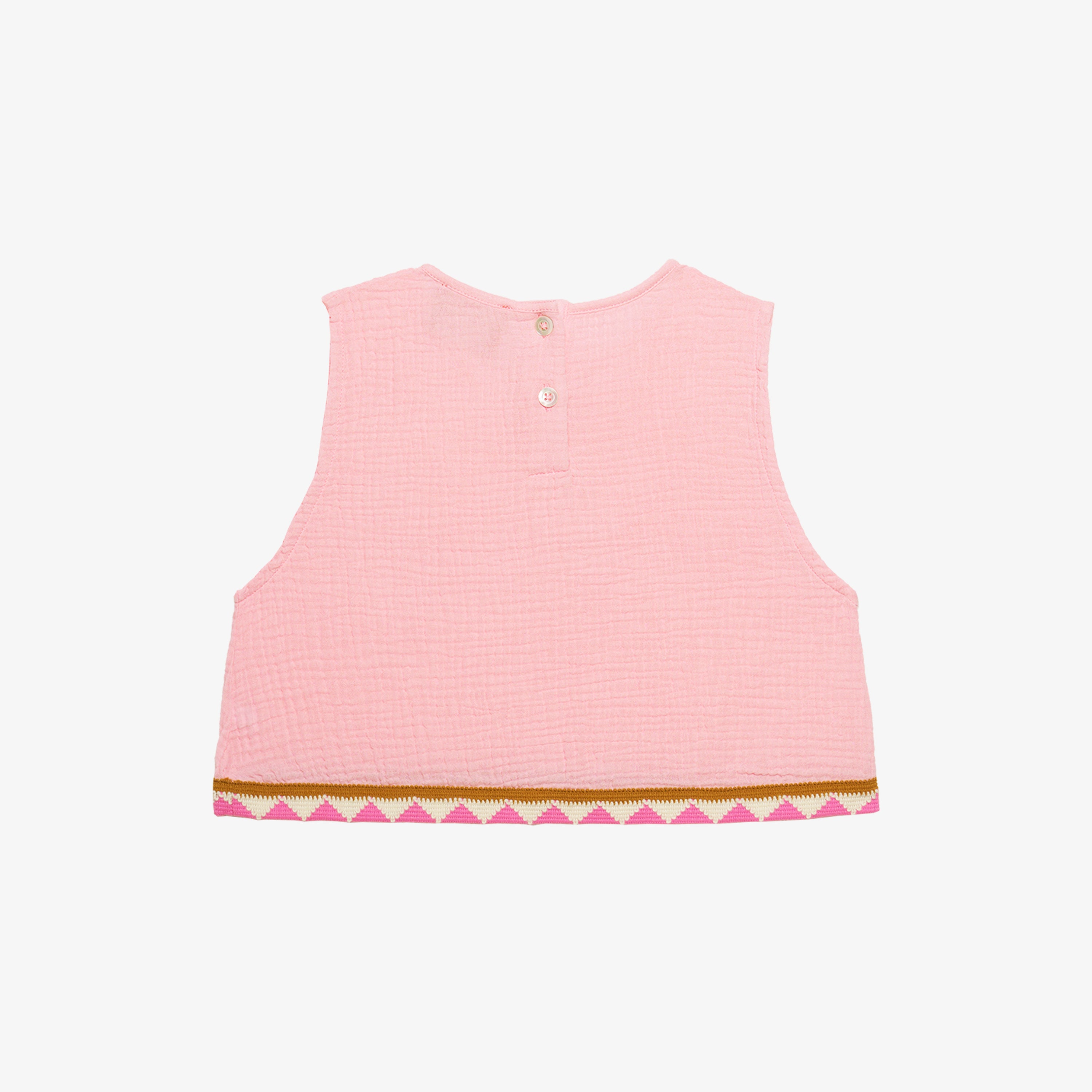 Lola Crop-Top Cotton Muslin Cotton Pink