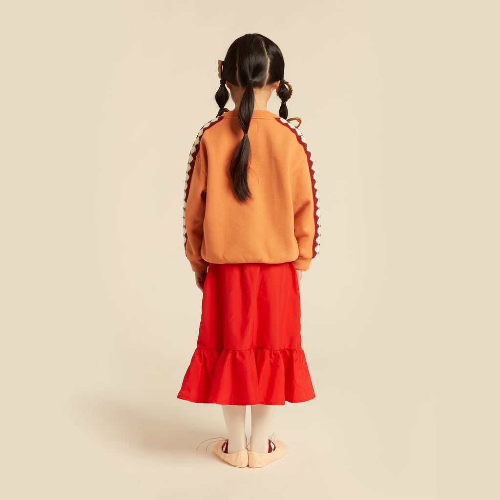 Camogli Long Skirt Recycled Nylon Water and Wind Proof Deep Red