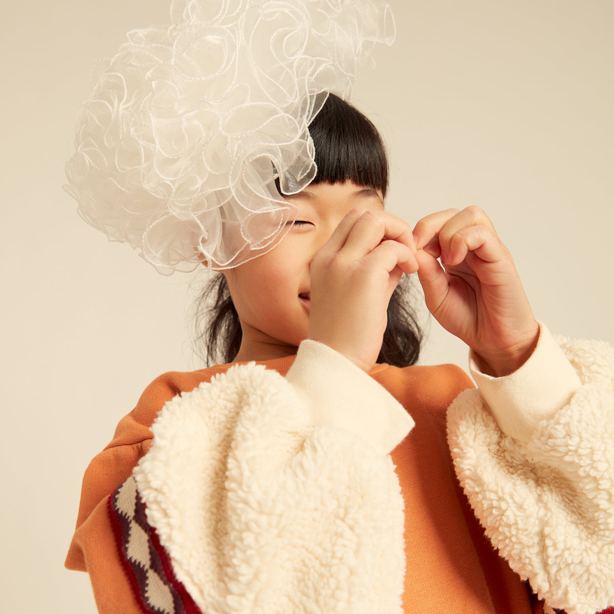 Mati Sweatshirt with Teddy Sleeves Copper Tan