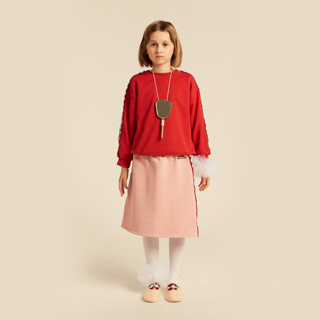 Nico Sweatshirt Oversize Balloon Fit Deep Red
