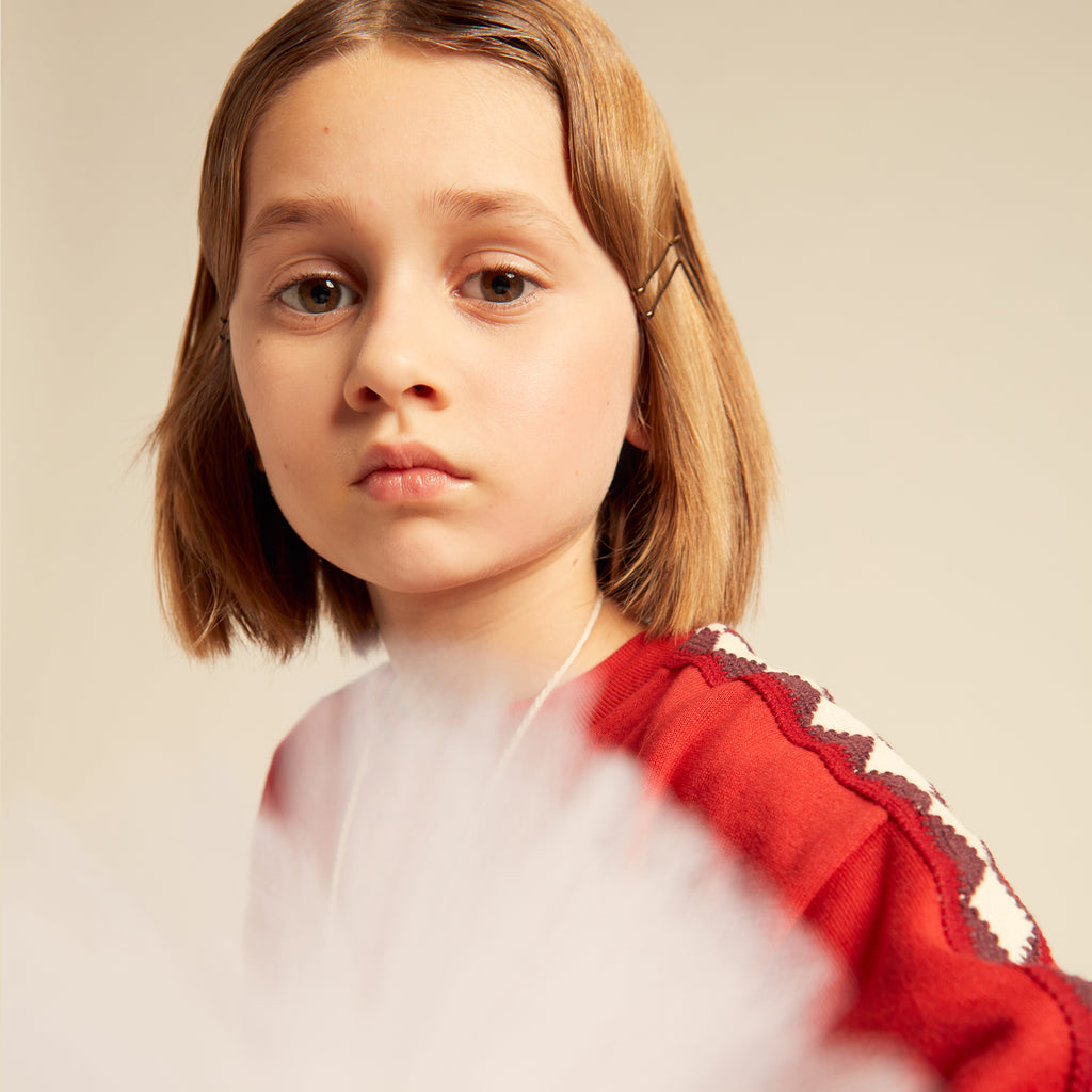 Nico Sweatshirt Oversize Balloon Fit Deep Red