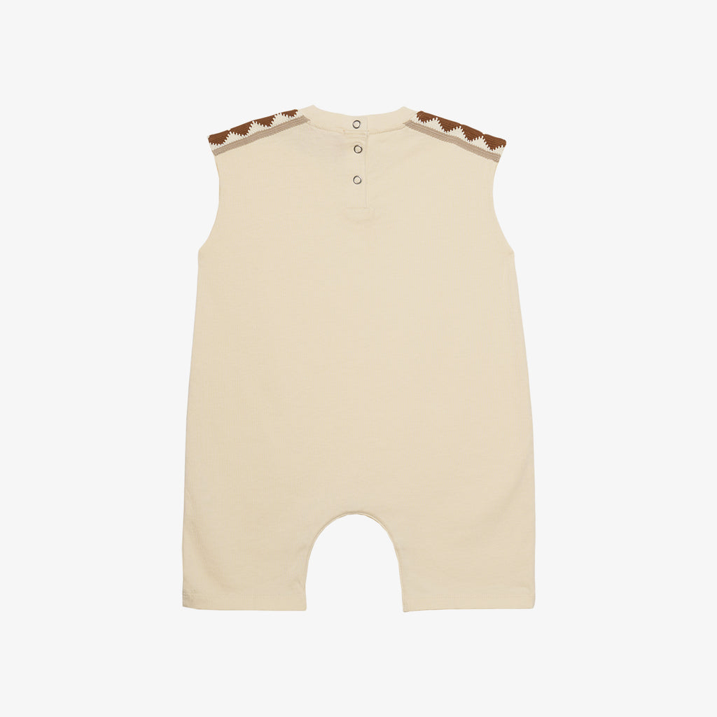 Milton Sleeveless Cotton Overall Buttermilk