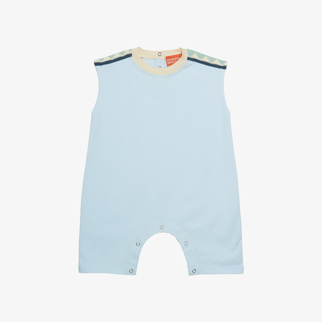 Milton Sleeveless Cotton Overall Sky Blue