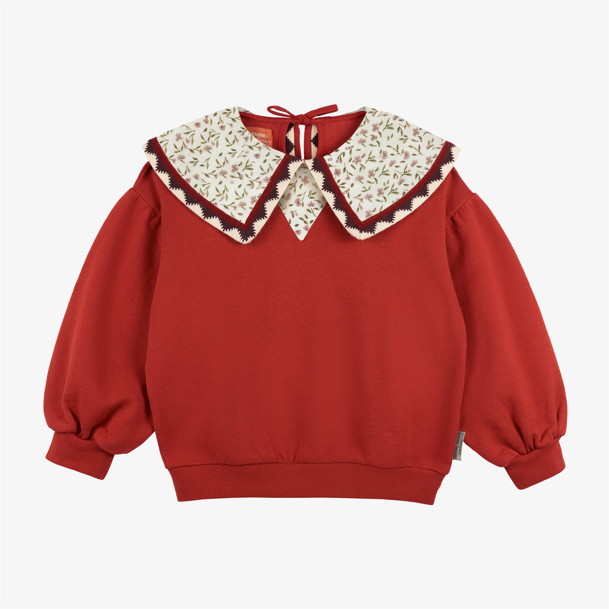 Adele Statement Collar Sweatshirt Deep Red
