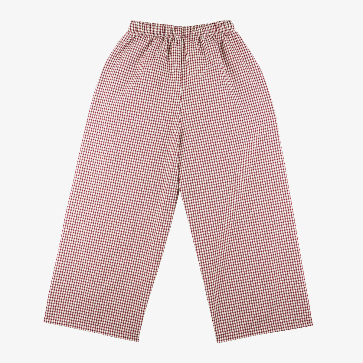Caroline Wide Leg Pants Pink Wood Gingham