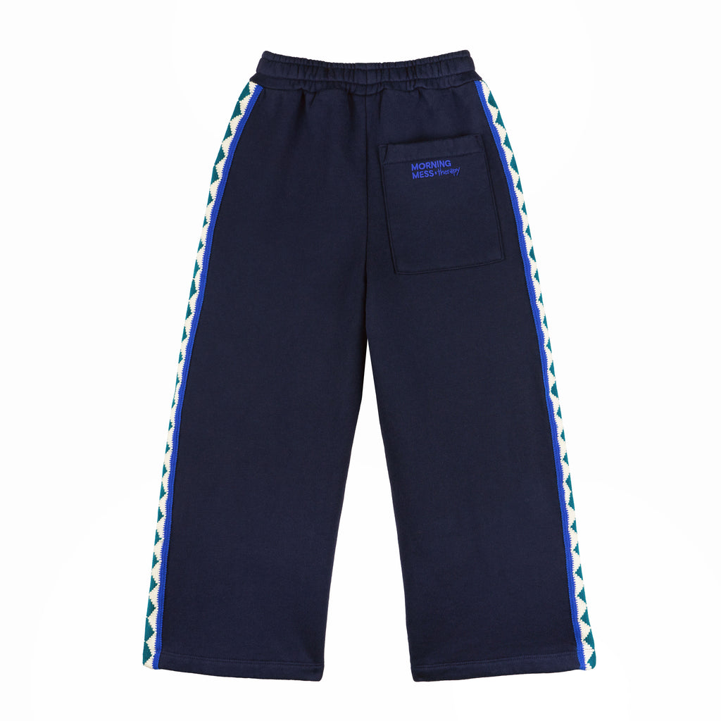 Chiara Wide Leg Sweatpants Midnight Blue