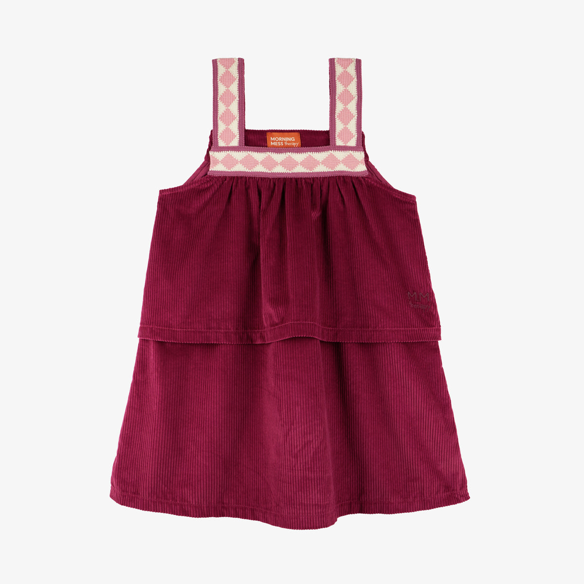 Cristina Velvet Corduroy Dress Magenta