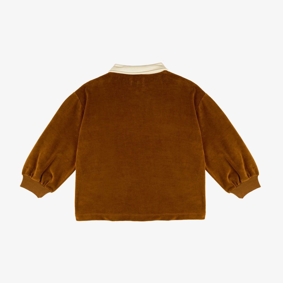 Franz Polo Sweatshirt Straight Fit Caramel Velvet