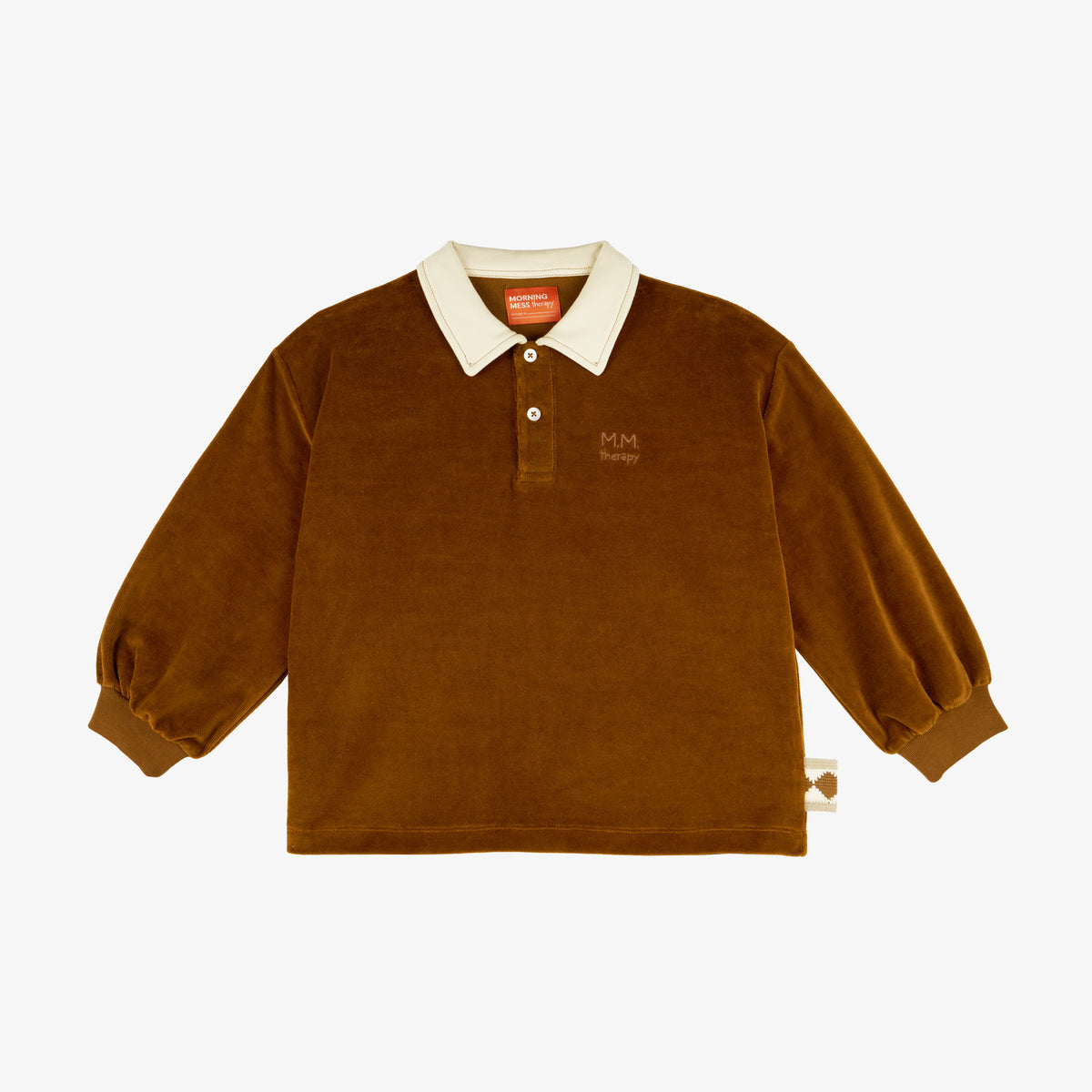 Franz Polo Sweatshirt Straight Fit Caramel Velvet