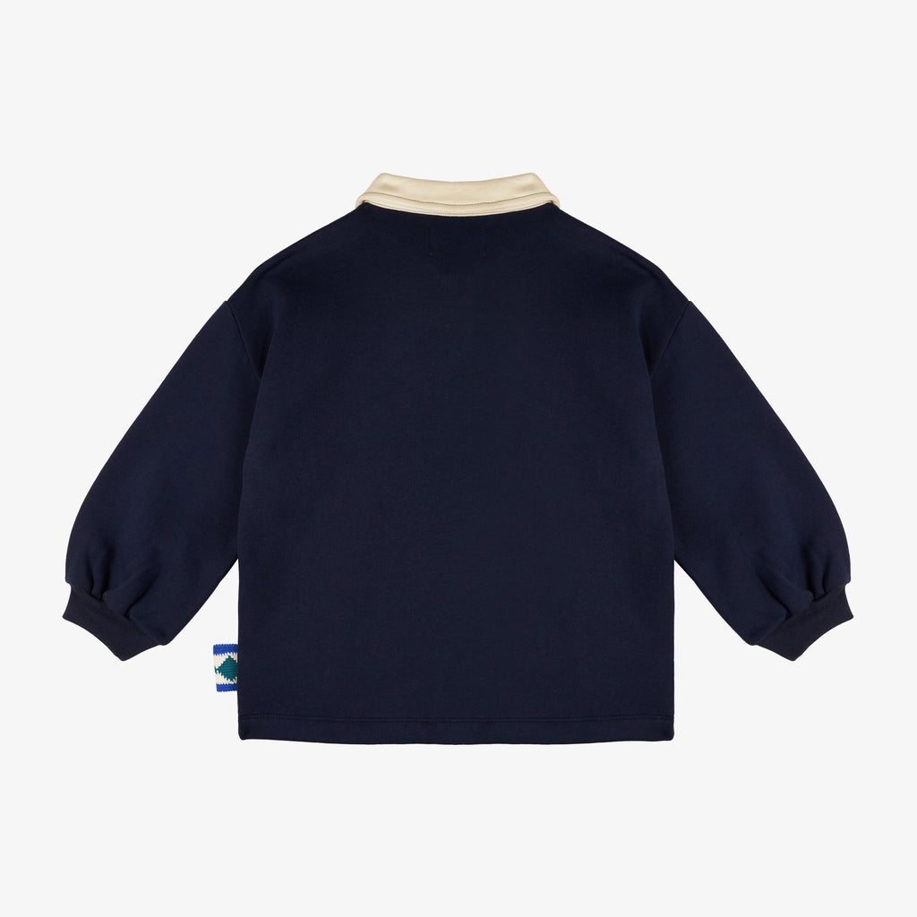 Franz Polo Sweatshirt Straight Fit Midnight Blue