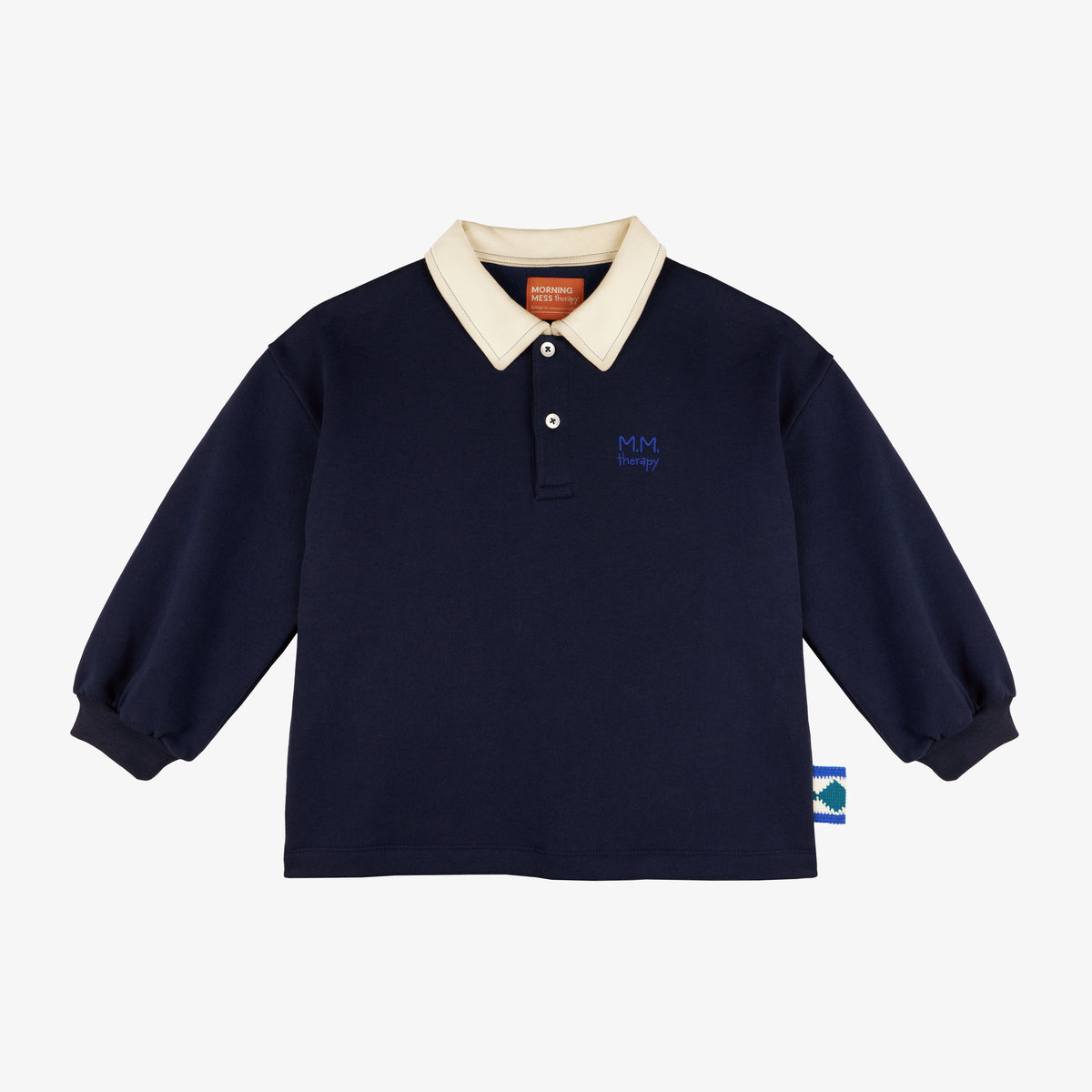 Franz Polo Sweatshirt Straight Fit Midnight Blue