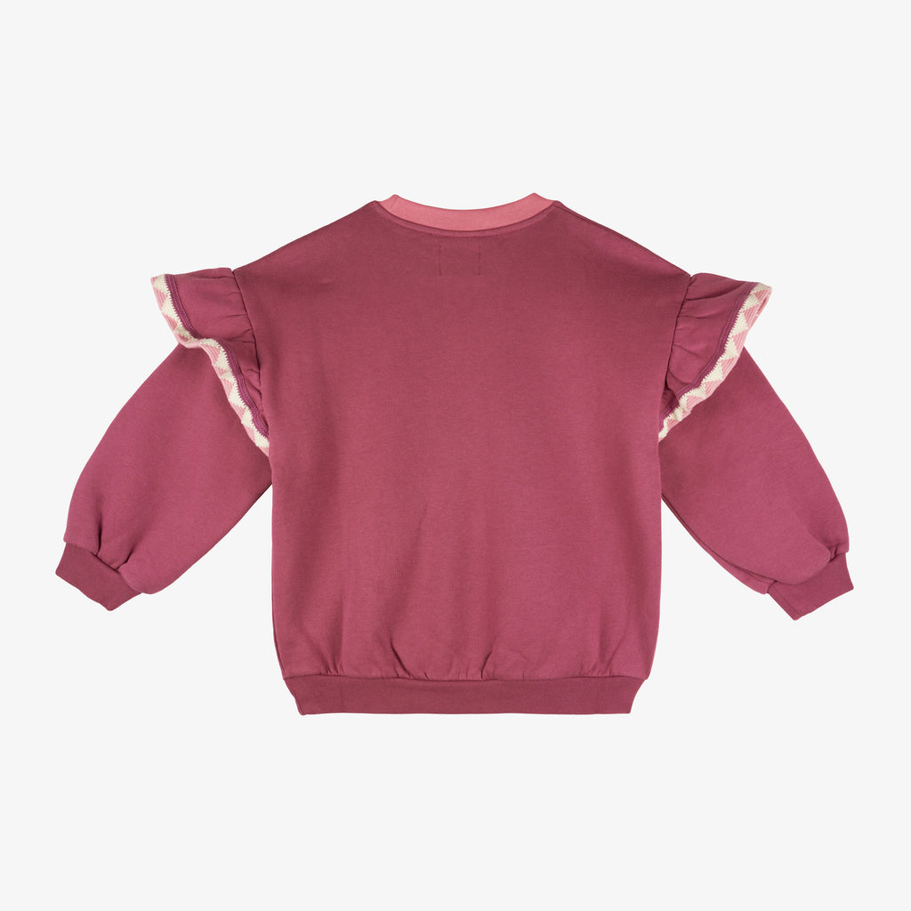 Poppy Sweatshirt Balloon Relaxed Fit Mauve