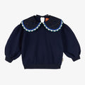 Rosie Statement Collar Sweatshirt Midnight Blue