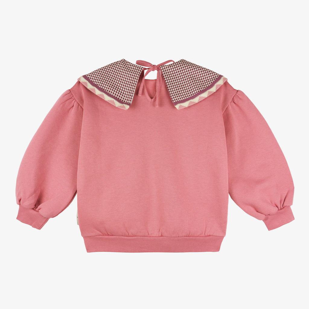 Rosie Statement Collar Sweatshirt Rose