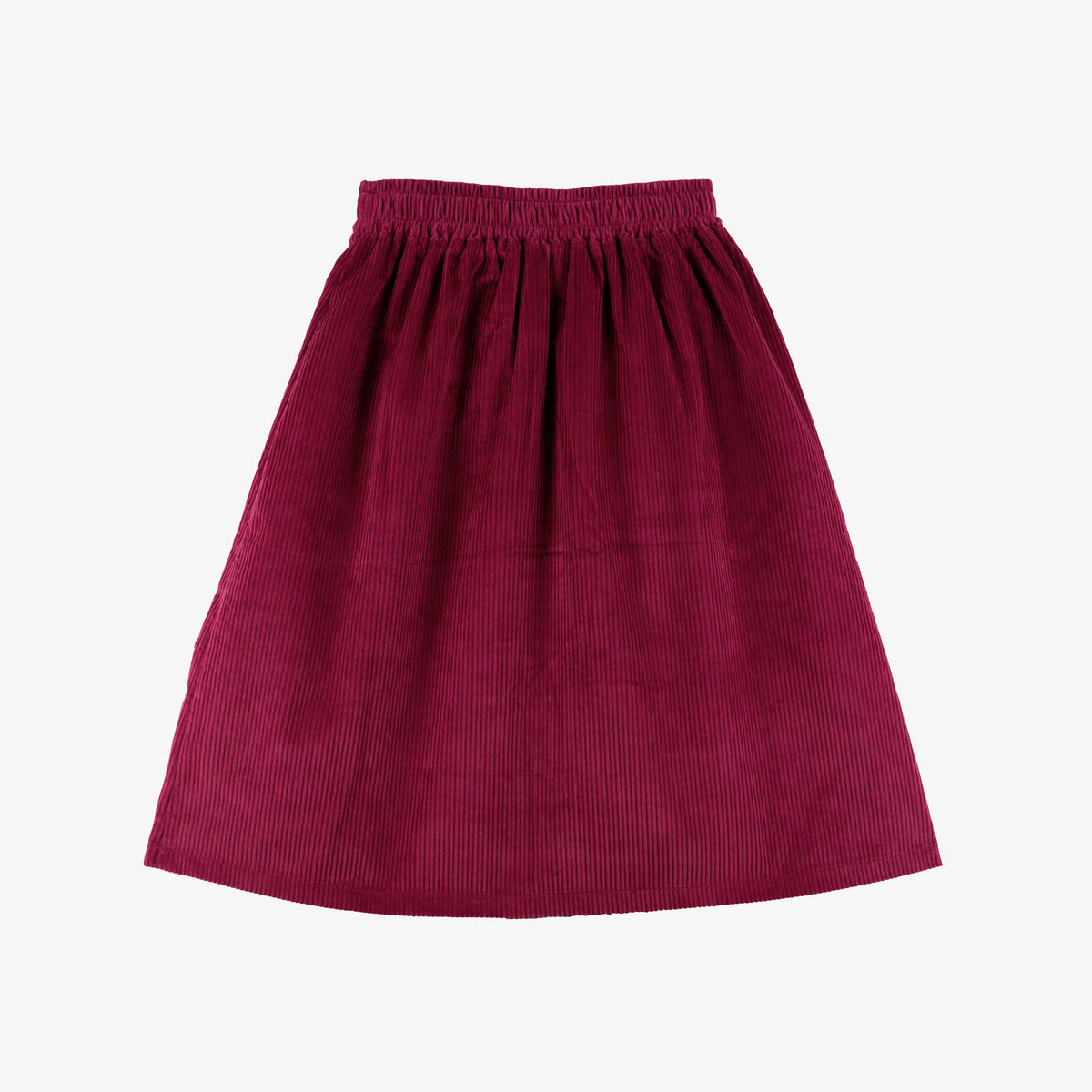 Scarlett Midi Skirt Velvet Corduroy Magenta