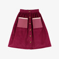 Scarlett Midi Skirt Velvet Corduroy Magenta