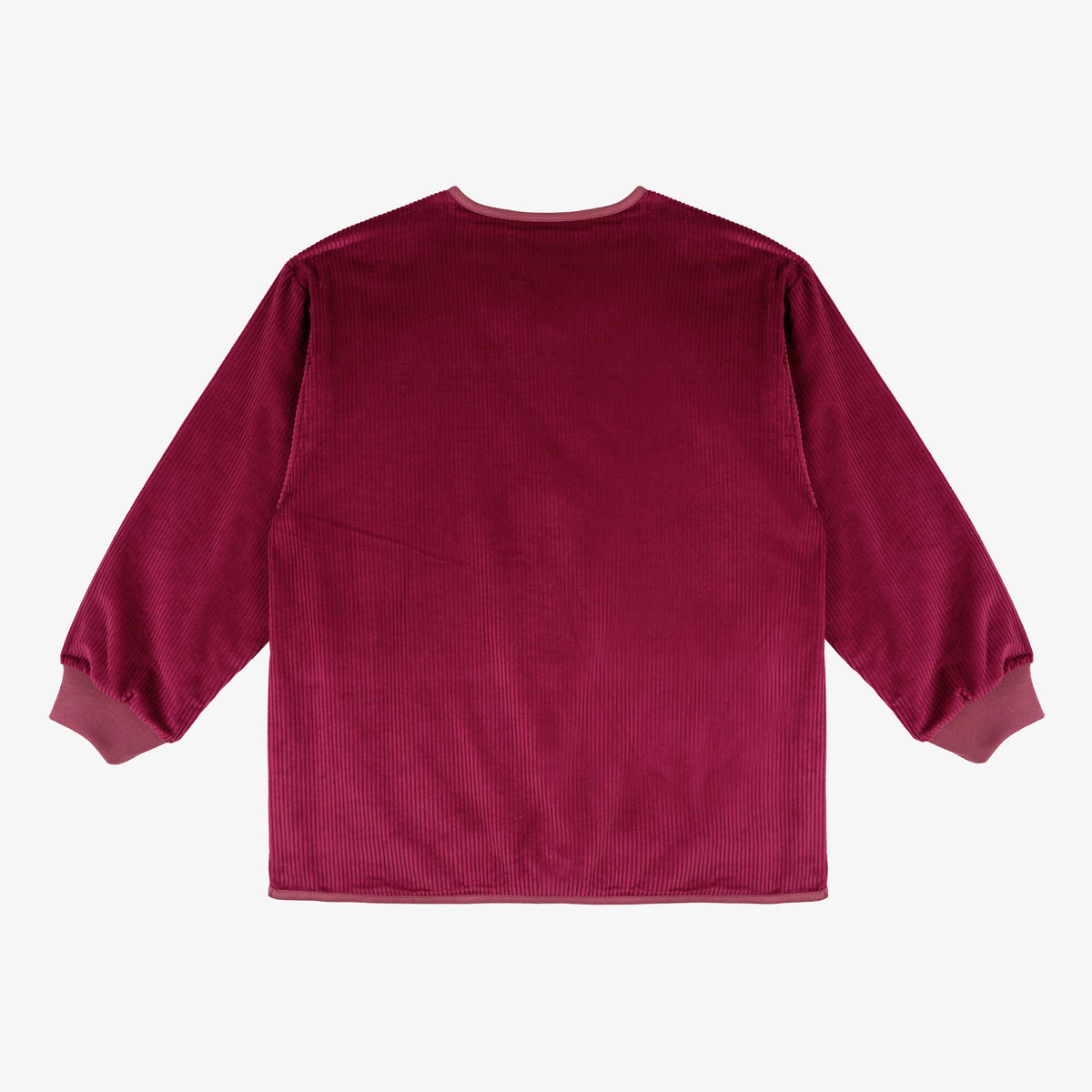 Stella Cardigan Magenta Velvet Organic Corduroy