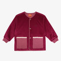 Stella Cardigan Magenta Velvet Organic Corduroy